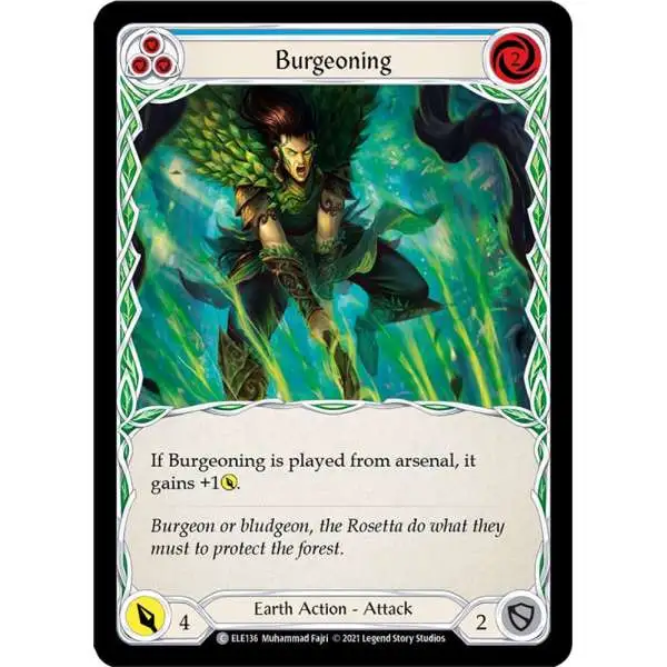 Flesh and Blood Trading Card Game Tales of Aria Common Burgeoning ELE136 [Blue]