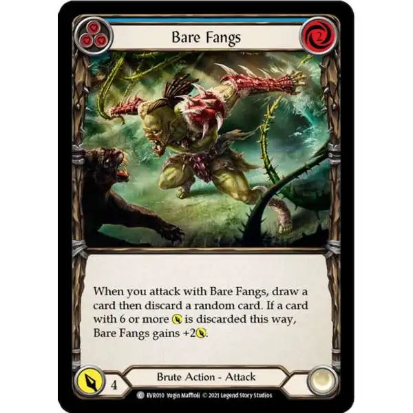 Flesh and Blood Trading Card Game Everfest Common Bare Fangs EVR010 [Blue]