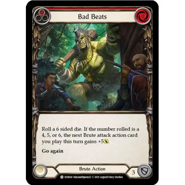 Flesh and Blood Trading Card Game Everfest Common Bad Beats EVR014 [Red]