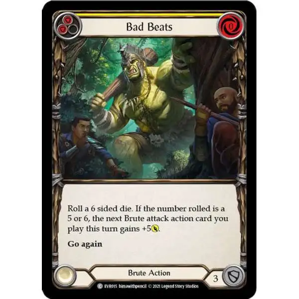 Flesh and Blood Trading Card Game Everfest Common Bad Beats EVR015 [Yellow]