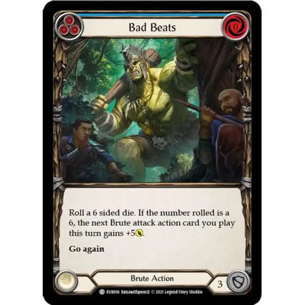 Flesh and Blood Trading Card Game Everfest Common Bad Beats EVR016 [Blue]