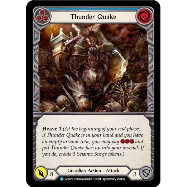 Flesh and Blood Trading Card Game Everfest Rare Thunder Quake EVR026 [Blue]