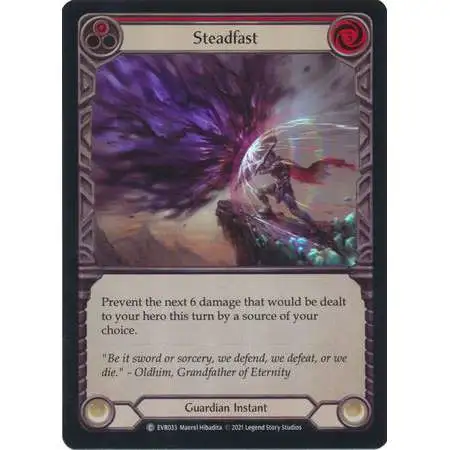 Flesh and Blood Trading Card Game Everfest Common Steadfast (Rainbow Foil) EVR033 [Red]