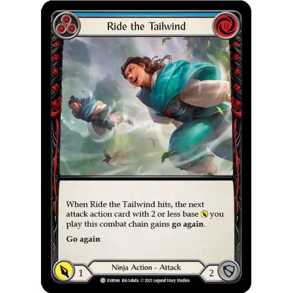 Flesh and Blood Trading Card Game Everfest Common Ride the Tailwind EVR046 [Blue]