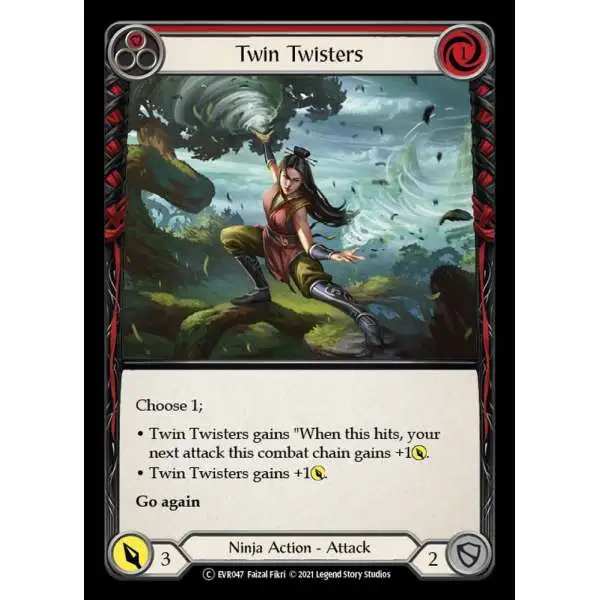 Flesh and Blood Trading Card Game Everfest Common Twin Twisters EVR047 [Red]