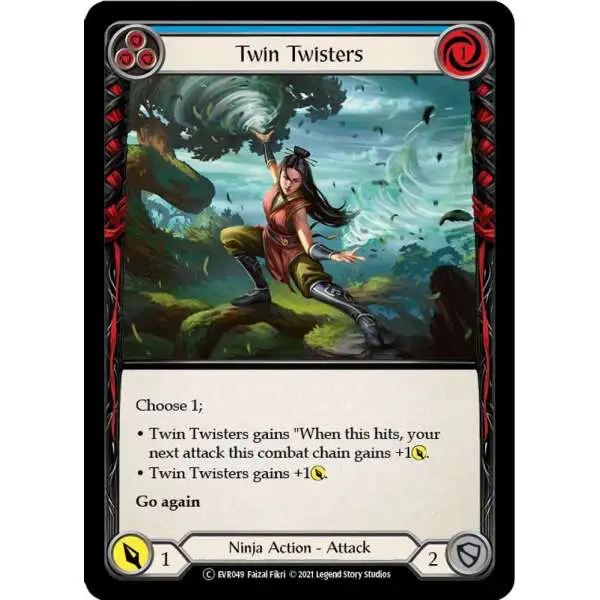 Flesh and Blood Trading Card Game Everfest Common Twin Twisters EVR049 [Blue]