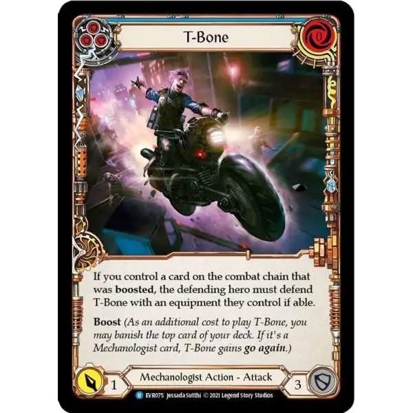 Flesh and Blood Trading Card Game Everfest Rare T-Bone EVR075 [Blue]