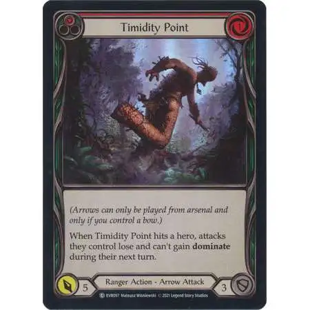 Flesh and Blood Trading Card Game Everfest Common Timidity Point (Rainbow Foil) EVR097 [Red]
