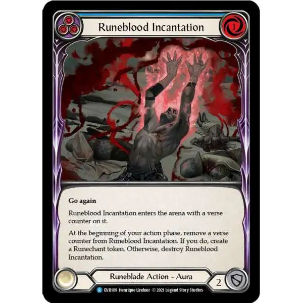 Flesh and Blood Trading Card Game Everfest Rare Runeblood Incantation EVR109 [Blue]