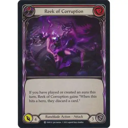 Flesh and Blood Trading Card Game Everfest Common Reek of Corruption (Rainbow Foil) EVR113 [Red]