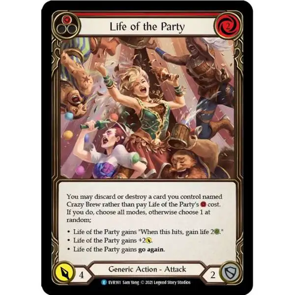 Flesh and Blood Trading Card Game Everfest Rare Life of the Party EVR161 [Red]
