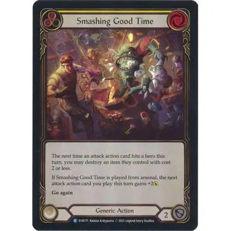 Flesh and Blood Trading Card Game Everfest Rare Smashing Good Time (Rainbow Foil) EVR171 [Yellow]