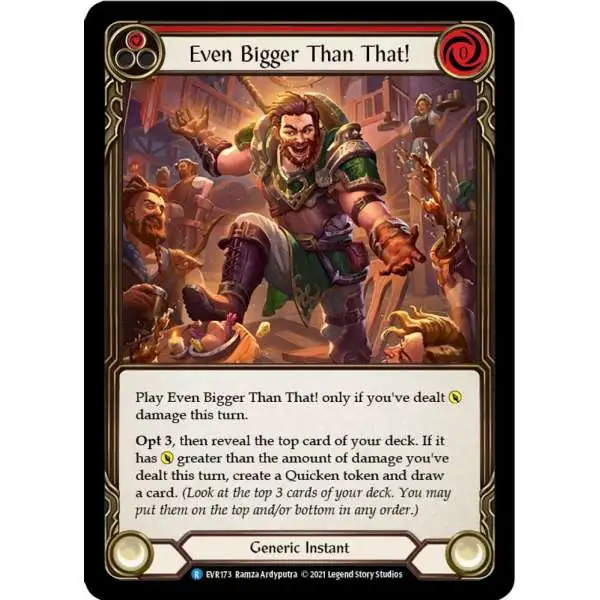 Flesh and Blood Trading Card Game Everfest Rare Even Bigger Than That EVR173 [Red]