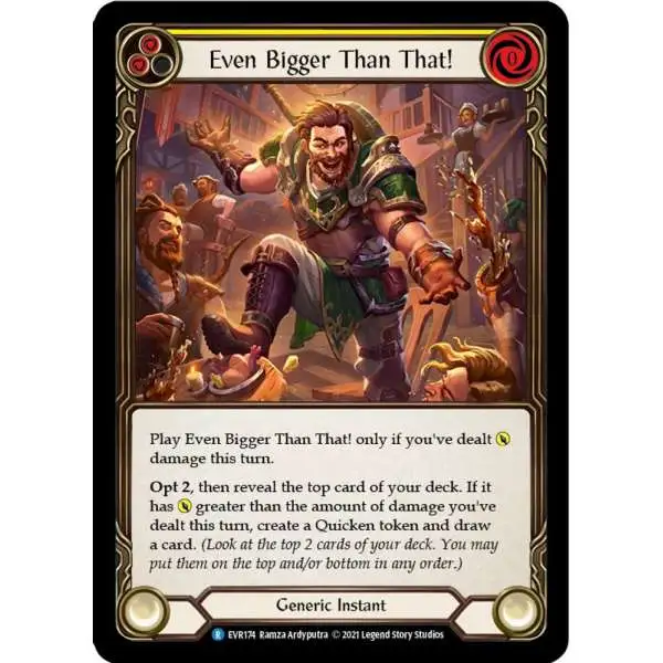 Flesh and Blood Trading Card Game Everfest Rare Even Bigger Than That EVR174 [Yellow]