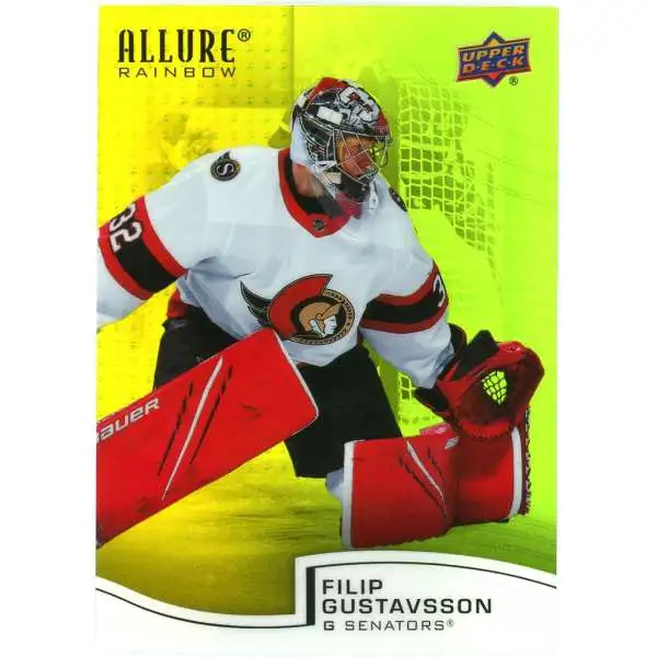 NHL 2021-22 Allure Yellow/Green Rainbow Filip Gustavsson R-29 [Rookie]