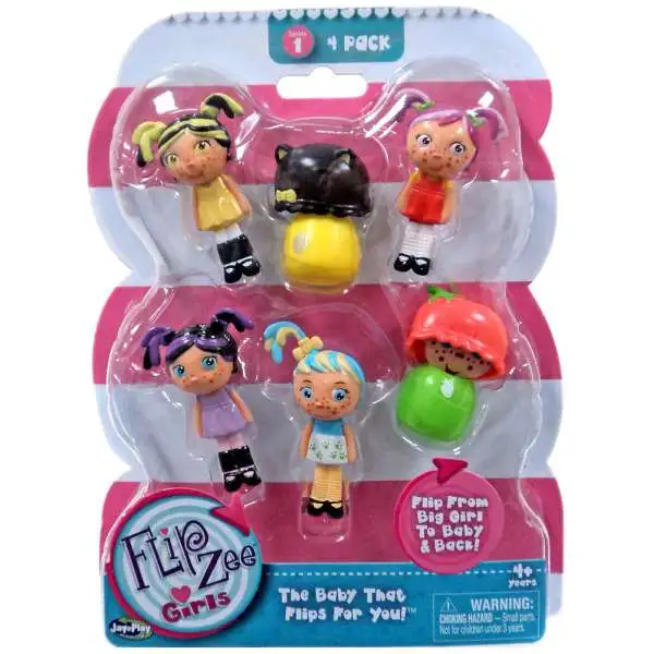 FlipZee! FlipZee Girls! Series 1 Mini Figure 4-Pack [Style 1]