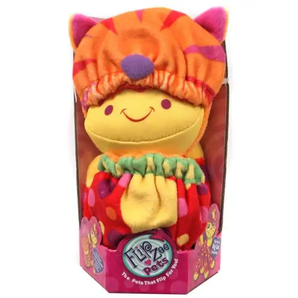 FlipZee! Pets Red & Orange Cat Plush Doll