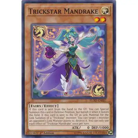 YuGiOh Flames of Destruction Common Trickstar Mandrake FLOD-EN007