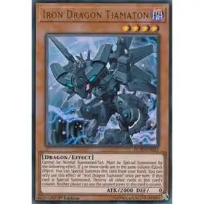 YuGiOh Flames of Destruction Ultra Rare Iron Dragon Tiamaton FLOD-EN032