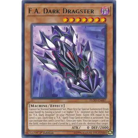 YuGiOh Flames of Destruction Rare F.A. Dark Dragster FLOD-EN087
