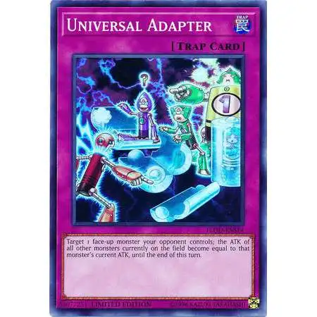YuGiOh Flames of Destruction Super Rare Universal Adapter FLOD-ENSE4