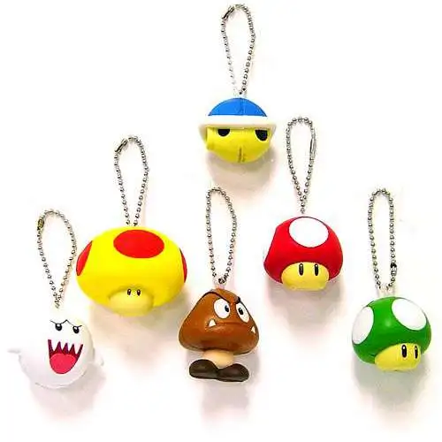 Super Mario Set of 6 Keychains [Foam]