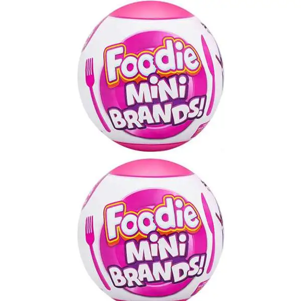 5 Surprise Mini Brands! Foodie Series 1 LOT of 2 Mystery Packs