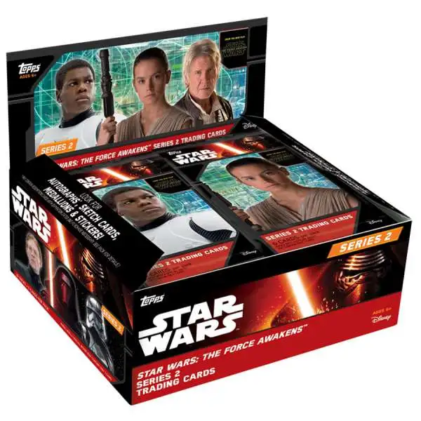 Star Wars The Force Awakens Series 2 Trading Card RETAIL Box [24 Packs]