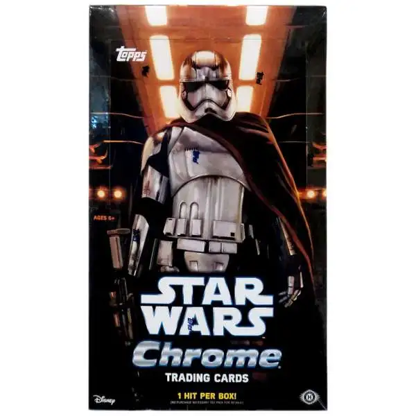 Star Wars Chrome The Force Awakens Trading Card HOBBY Box [24 Packs, 1 Hit]