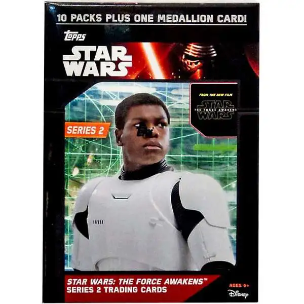 Star Wars Topps The Force Awakens Series 2 Trading Card BLASTER Box [10 Packs + 1 Medallion Card]