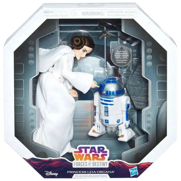 Star Wars Forces of Destiny Princess Leia Organa & R2-D2 Figure 2-Pack [Platinum Edition]