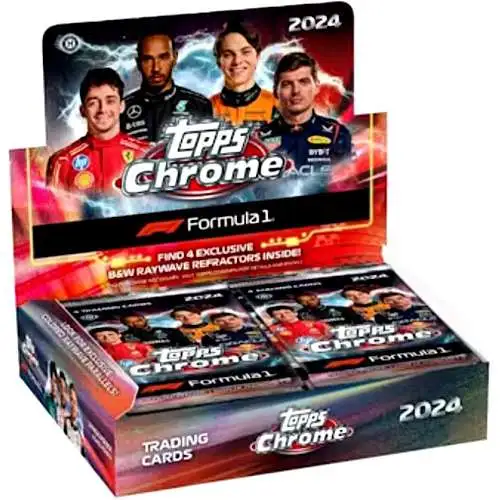 Formula 1 Topps 2024 Chrome Trading Card Qualifying Lap HOBBY Box [16 Packs]