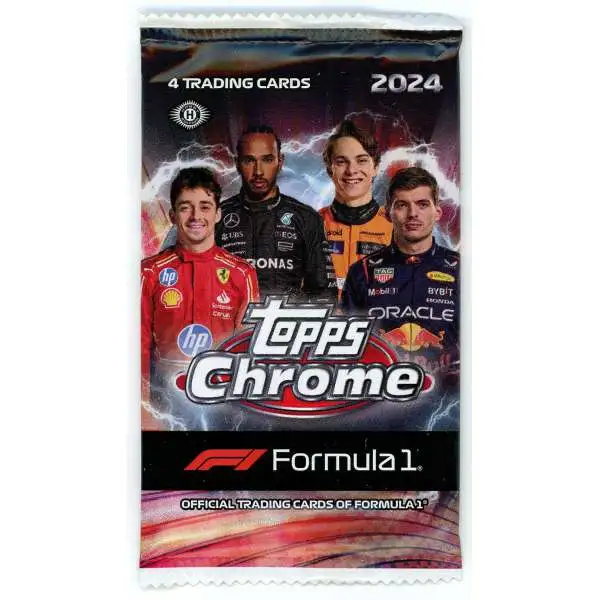 Formula 1 Topps 2024 Chrome Trading Card Qualifying Lap HOBBY Pack [4 Cards]
