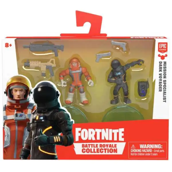 Fortnite Epic Games Battle Royale Collection Mission Specialist & Dark Voyager 2-Inch Mini Figure 2-Pack