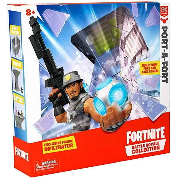 Fortnite Epic Games Battle Royale Collection Port-a-Fort 2-Inch Playset [Exclusive Infiltrator Figure!]