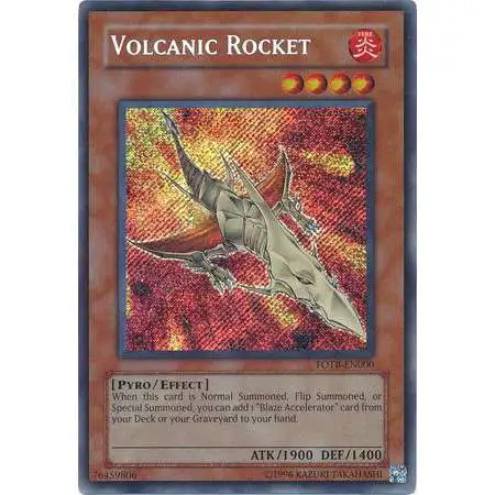 YuGiOh GX Trading Card Game Force of the Breaker Secret Rare Volcanic Rocket FOTB-EN000