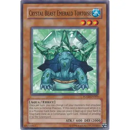 YuGiOh GX Trading Card Game Force of the Breaker Common Crystal Beast Emerald Tortoise FOTB-EN003