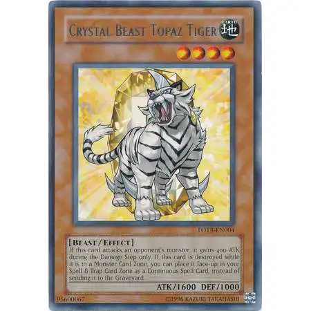YuGiOh GX Trading Card Game Force of the Breaker Rare Crystal Beast Topaz Tiger FOTB-EN004