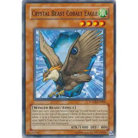 YuGiOh GX Trading Card Game Force of the Breaker Common Crystal Beast Cobalt Eagle FOTB-EN006