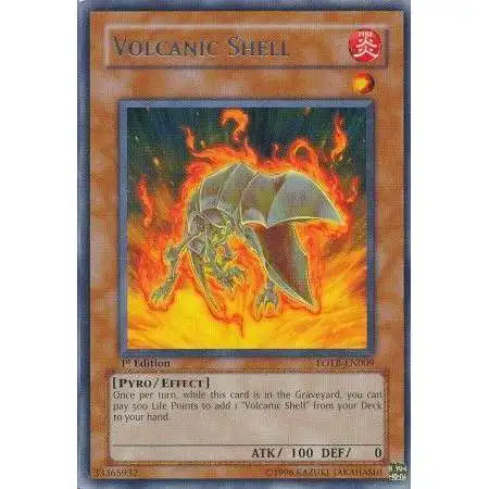 YuGiOh GX Trading Card Game Force of the Breaker Rare Volcanic Shell FOTB-EN009