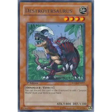 YuGiOh Trading Card Game Force of the Breaker Rare Destroyersaurus FOTB-EN017
