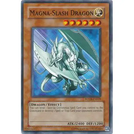YuGiOh GX Trading Card Game Force of the Breaker Common Magna-Slash Dragon FOTB-EN029