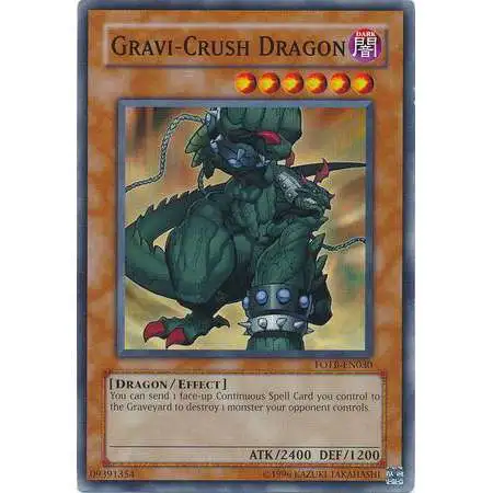 YuGiOh GX Trading Card Game Force of the Breaker Common Gravi-Crush Dragon FOTB-EN030