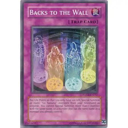 YuGiOh GX Trading Card Game Force of the Breaker Common Backs to the Wall FOTB-EN052