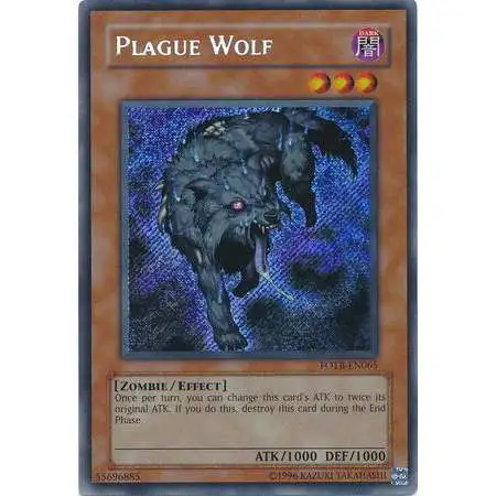 YuGiOh GX Trading Card Game Force of the Breaker Secret Rare Plague Wolf FOTB-EN065