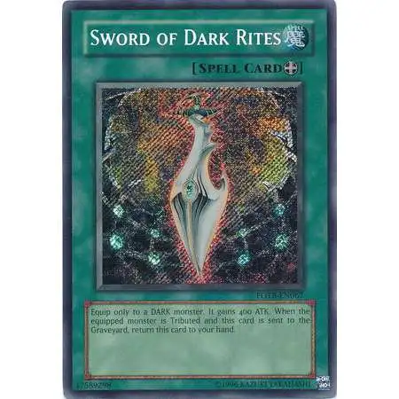 YuGiOh GX Trading Card Game Force of the Breaker Secret Rare Sword of Dark Rites FOTB-EN067