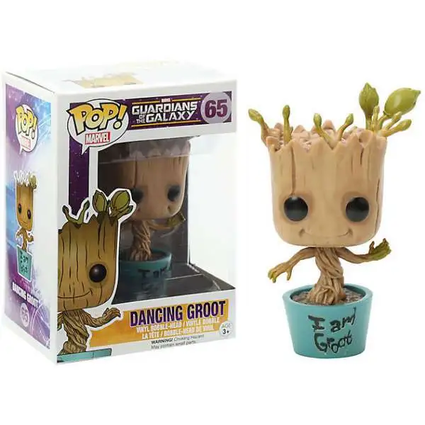 Funko Guardians of the Galaxy POP! Marvel Dancing Groot Exclusive Vinyl Bobble Head #65 [Blue Pot]
