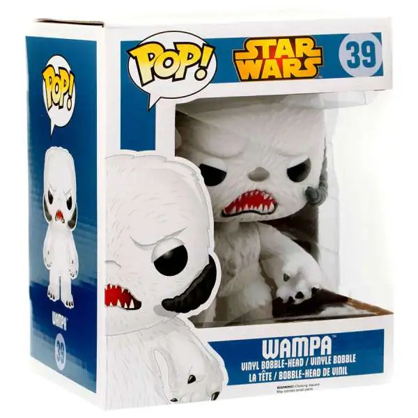 Funko The Empire Strikes Back POP! Star Wars Wampa Exclusive 6-Inch Vinyl Bobble Head #39 [Super-Sized. Flocked, Damaged Package]