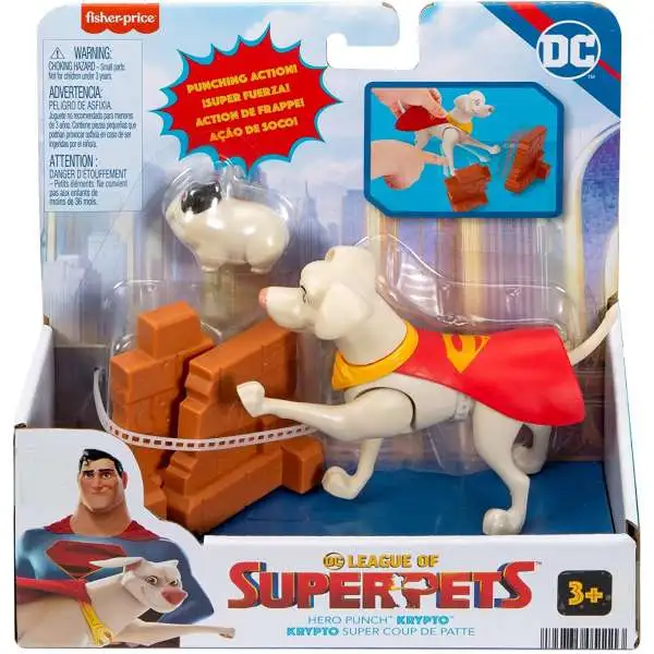 Fisher Price DC League of Super-Pets Hero Punch Krypto Action Figure