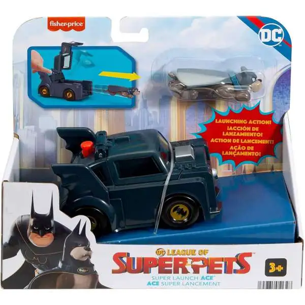 Fisher Price DC League of Super-Pets Super Launch Ace Action Figure Set